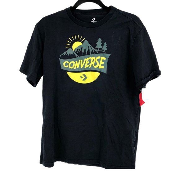 Converse Black & Yellow Classic T-Shirt | Men's Medium - Picture 1 of 6